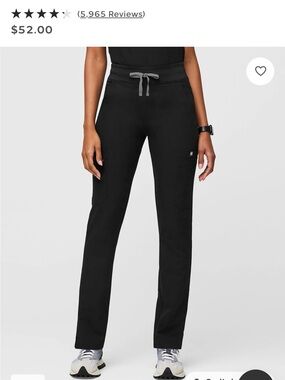 Figs Black Scrub Pants
